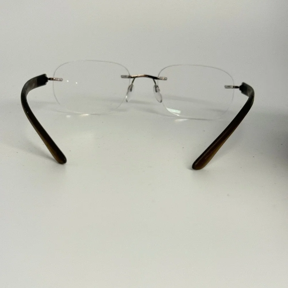 Silhouette 7608 40 6055 Rimless Eyeglasses Brown Bronze 19 140‎ Austria Titanium